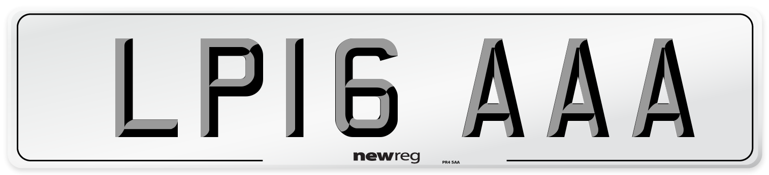 LP16 AAA Number Plate from New Reg